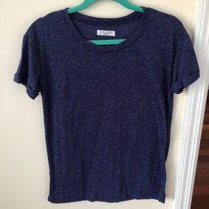 Women’s Royal Blue And White Speckled Short Sleeve T-shirt